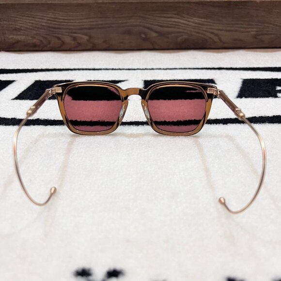 MATSUDA M2043 Large Pilot acetate sunglasses featuring interchangeable temples - Picture 6 of 11